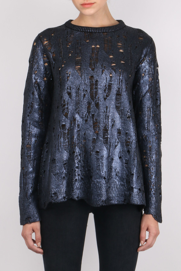 (nude) Laminated Sweater (nude) Laminated Sweater