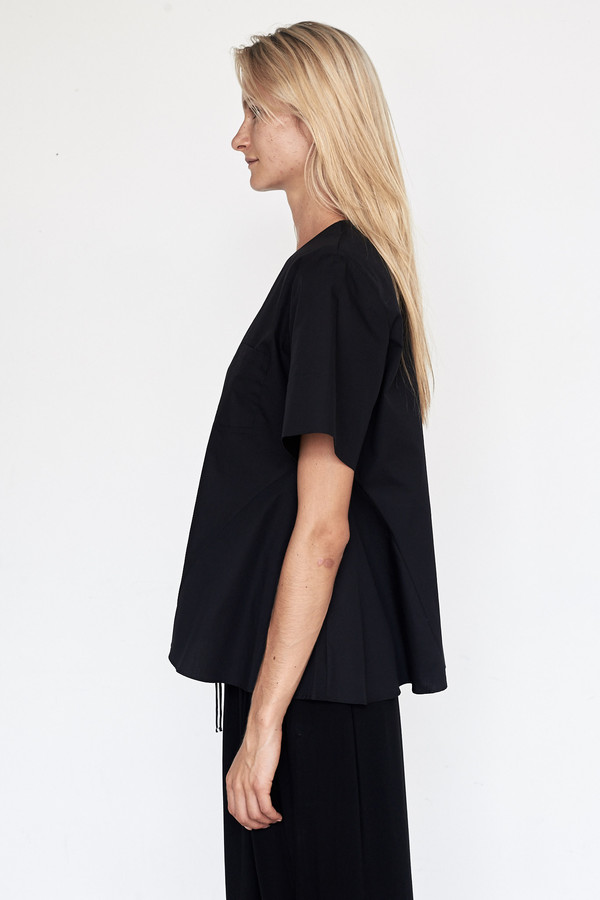 Fabiana Pigna Cotton Larissa Blouse - Black Fabiana Pigna Cotton Larissa Blouse - Black