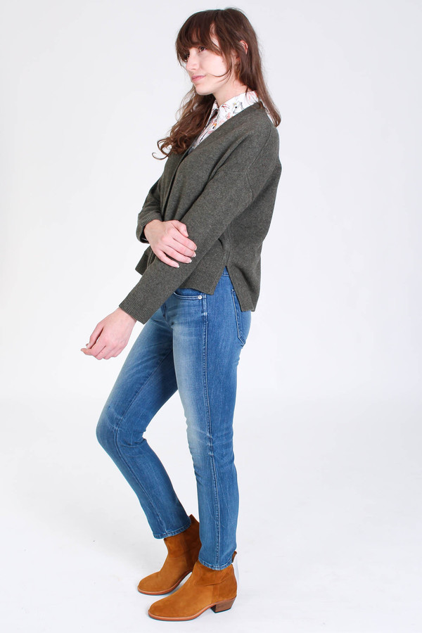 Svilu Cropped cardigan in loden Svilu Cropped cardigan in loden