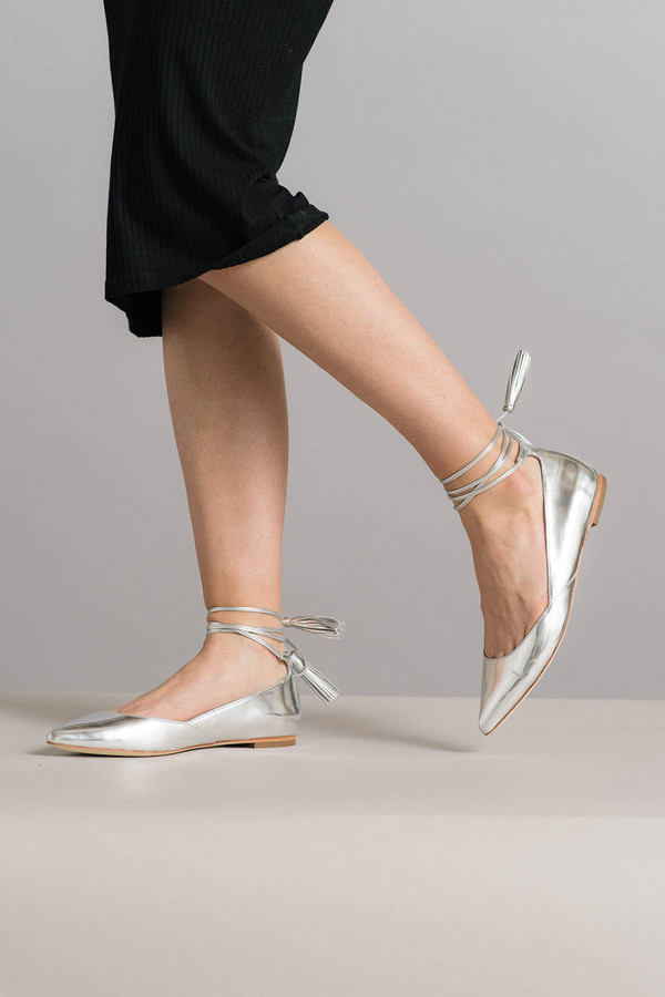 Loeffler Randall Penelop Silver Flats Loeffler Randall Penelop Silver Flats