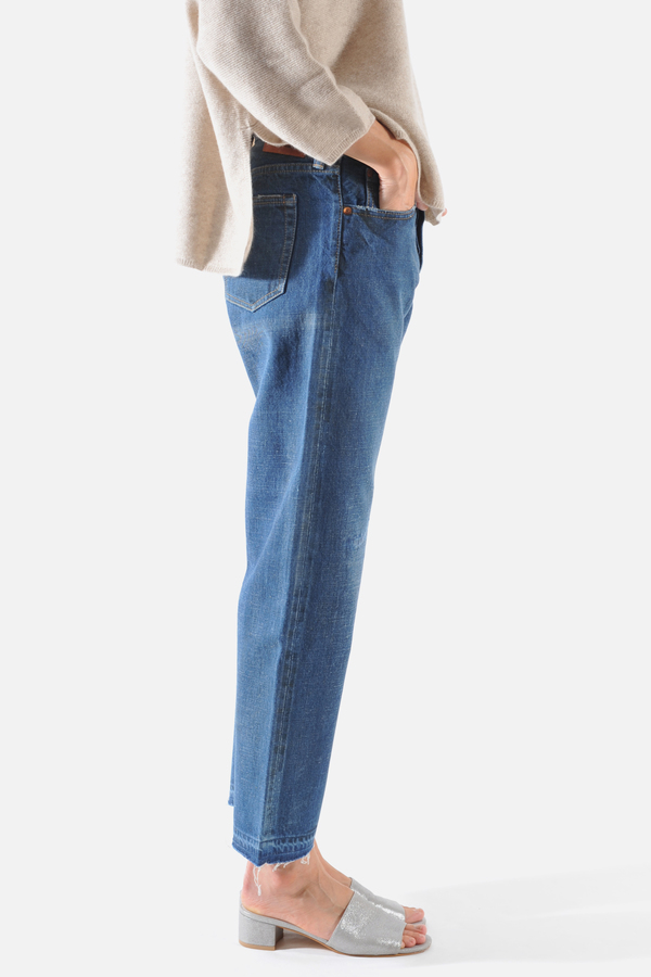 Medum Repair Ankle Cut Jeans by Chimala Medum Repair Ankle Cut Jeans by Chimala