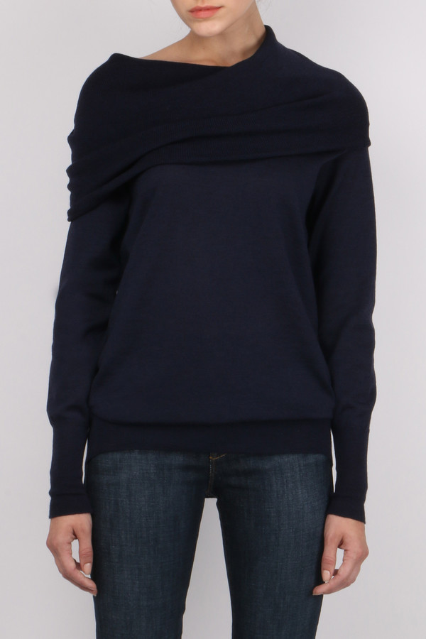 (nude) Fold Over Collar Sweater (nude) Fold Over Collar Sweater
