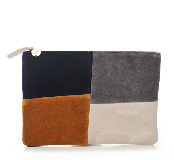 Velvet Patchwork Clutch by Clare V. Velvet Patchwork Clutch by Clare V.