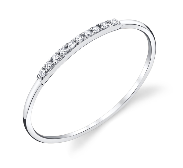 Gabriela Artigas 14K White Mini Axis Pave Ring Gabriela Artigas 14K White Mini Axis Pave Ring