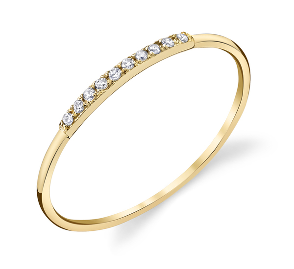Gabriela Artigas 14K Yellow Mini Axis Pave Ring Gabriela Artigas 14K Yellow Mini Axis Pave Ring