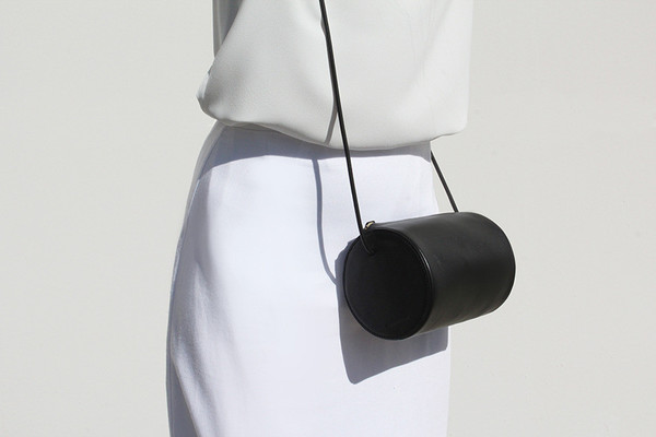 Building Block Cylinder Sling in Black Building Block Cylinder Sling in Black