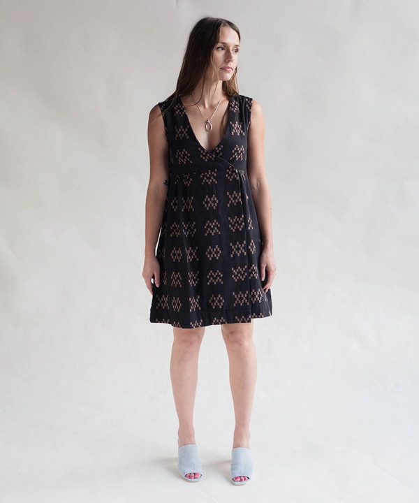 Ace & Jig Black Sampler Bedford Dress Ace & Jig Black Sampler Bedford Dress