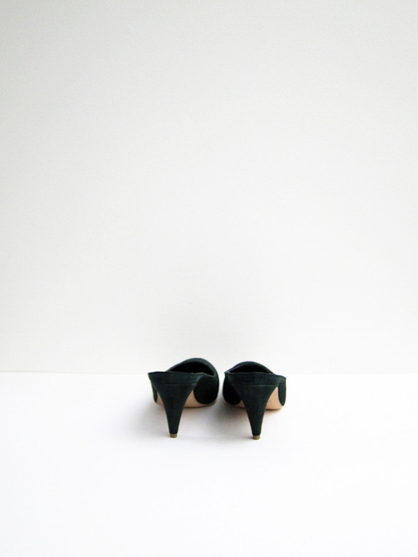Mansur Gavriel Classic Heel Slipper, Moss Suede Mansur Gavriel Classic Heel Slipper, Moss Suede