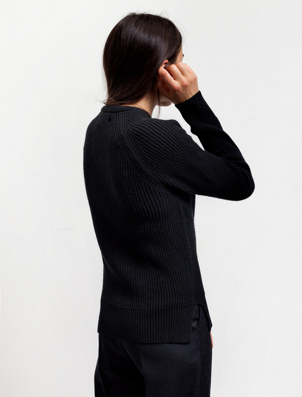 Norse Projects Hege Lambswool Sweater Black Norse Projects Hege Lambswool Sweater Black