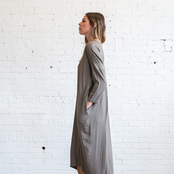 Black Crane Pleated Cocoon Dress Black Crane Pleated Cocoon Dress