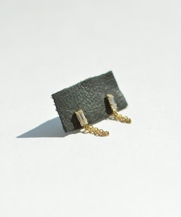 Bing Bang NYC Bing Bang Baguette Continuous Earring Bing Bang NYC Bing Bang Baguette Continuous Earring