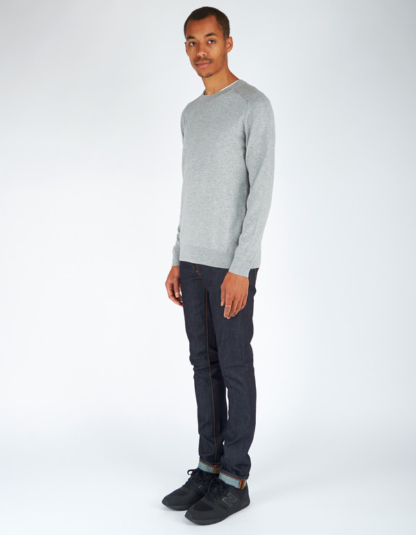 Filippa K Cotton Merino Sweater Light Grey Melange Filippa K Cotton Merino Sweater Light Grey Melange