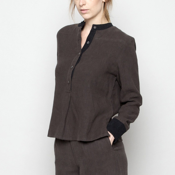 7115 by Szeki Fall Jumper - Linen - Charcoal FW16 7115 by Szeki Fall Jumper - Linen - Charcoal FW16