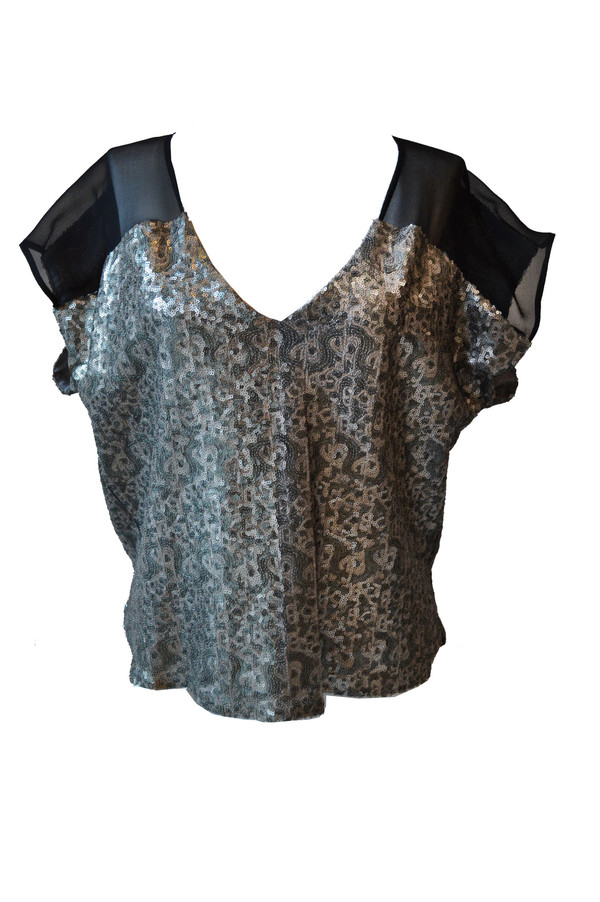 Corey Lynn Calter - Sheer Shoulder Eva Top Corey Lynn Calter - Sheer Shoulder Eva Top