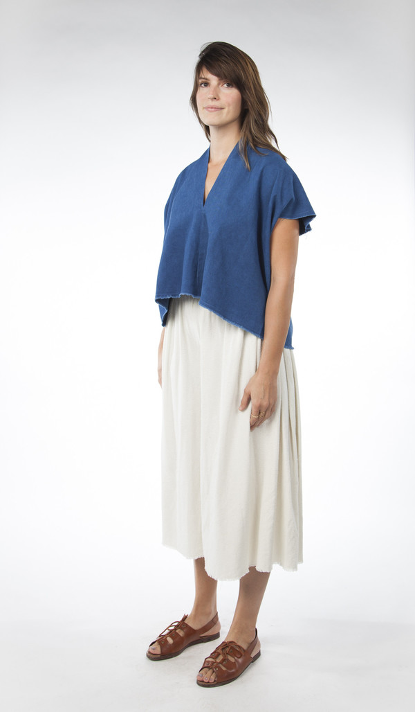 Miranda Bennett Everyday Top, Cropped, Denim in Indigo Miranda Bennett Everyday Top, Cropped, Denim in Indigo