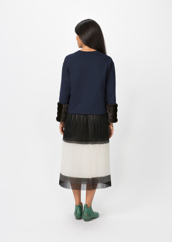 Harvey Faircloth Faux Fur Cuff Pullover Harvey Faircloth Faux Fur Cuff Pullover