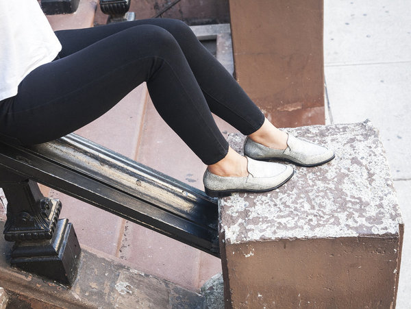 zou xou Loafer in Pearl Crackle zou xou Loafer in Pearl Crackle