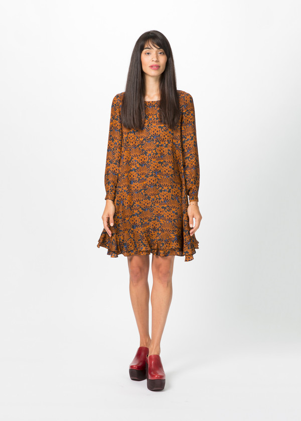Odeeh Ruffle Hem A-Line Dress Odeeh Ruffle Hem A-Line Dress
