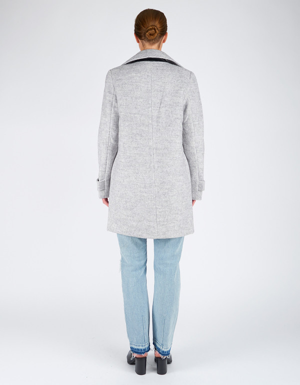 Minimum Berrit Outerwear White Grey Melange Minimum Berrit Outerwear White Grey Melange