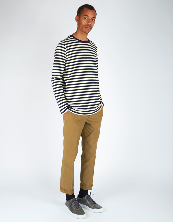 Men's Neuw Stripe Long Sleeve Tee Navy Stripe Men's Neuw Stripe Long Sleeve Tee Navy Stripe