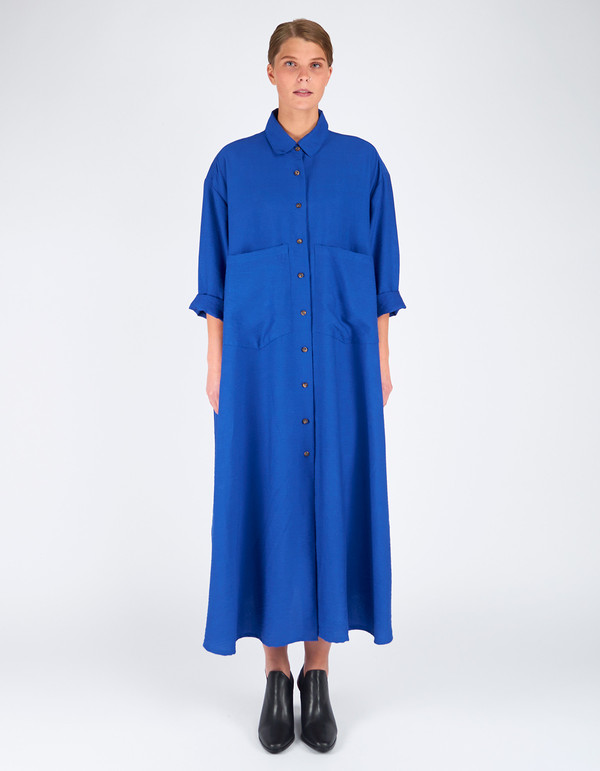 Sunja Link Shirt Dress Electric Blue Sunja Link Shirt Dress Electric Blue