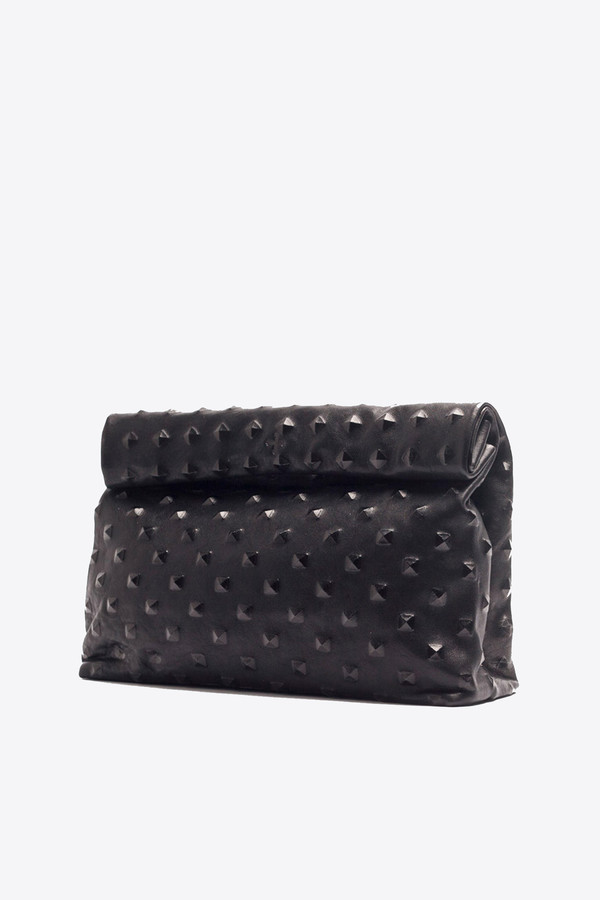 Marie Turnor Lunch Clutch in black studs Marie Turnor Lunch Clutch in black studs