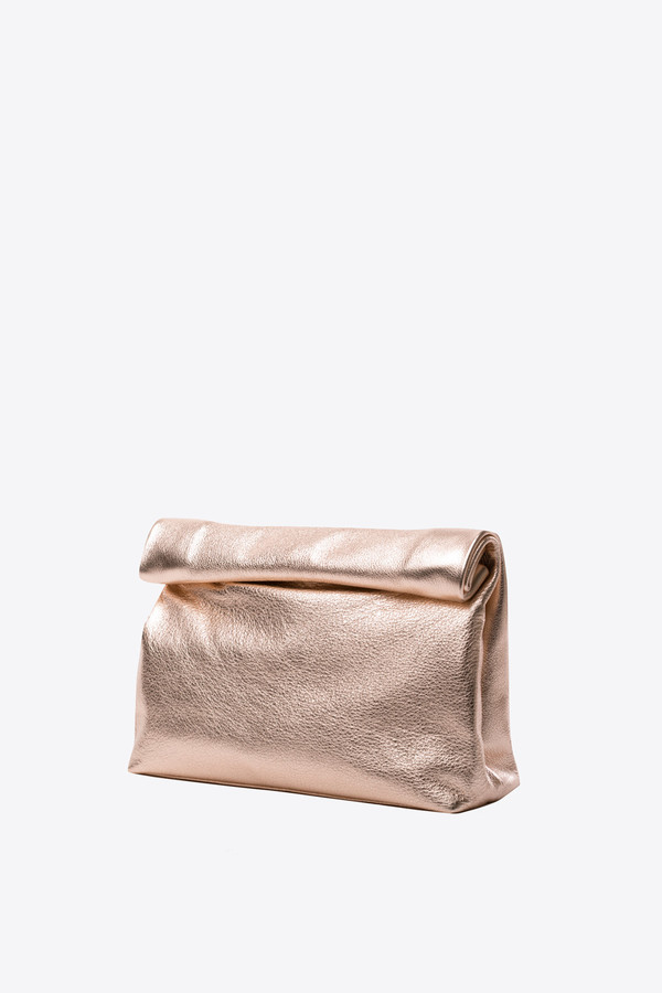 Marie Turnor Snak clutch in rose gold Marie Turnor Snak clutch in rose gold