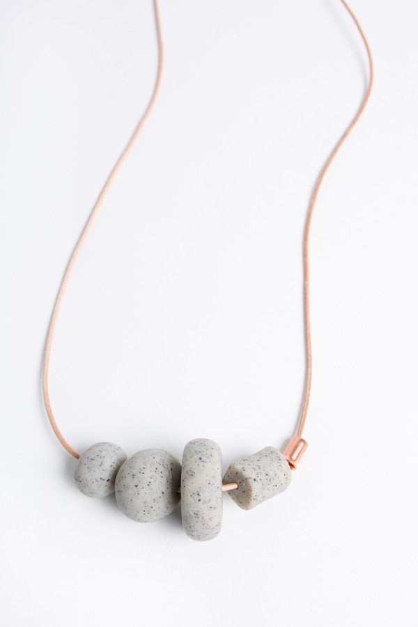 Pepper Train The Everyday Mono Necklace in stone Pepper Train The Everyday Mono Necklace in stone