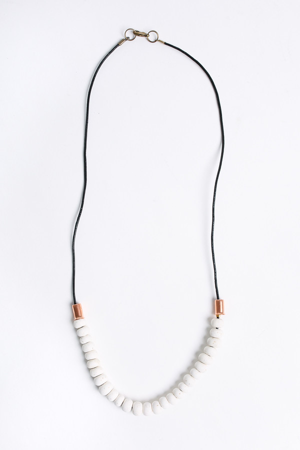 Pepper Train The Mini Mono Necklace in white Pepper Train The Mini Mono Necklace in white