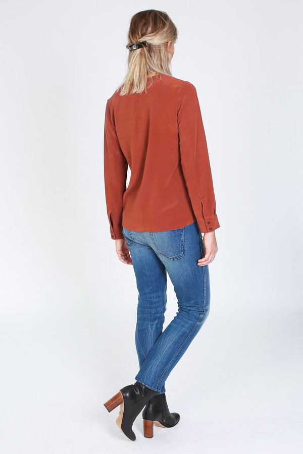 Vincetta V-neck Blouse in Sequoia Vincetta V-neck Blouse in Sequoia