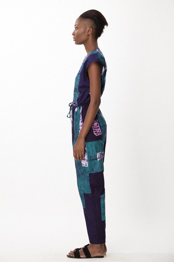 Osei-Duro Accra Romper in Navy Rubics Osei-Duro Accra Romper in Navy Rubics
