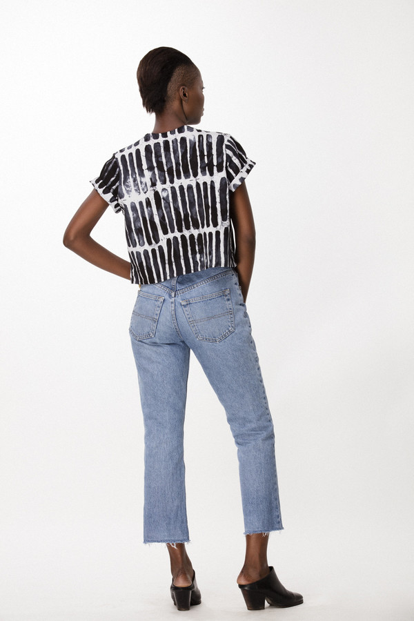 Osei-Duro Adaka Top in Black Chalk Osei-Duro Adaka Top in Black Chalk