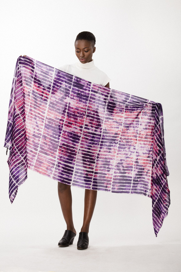 Osei-Duro Bena Scarf in Fuchsia Chalk Osei-Duro Bena Scarf in Fuchsia Chalk