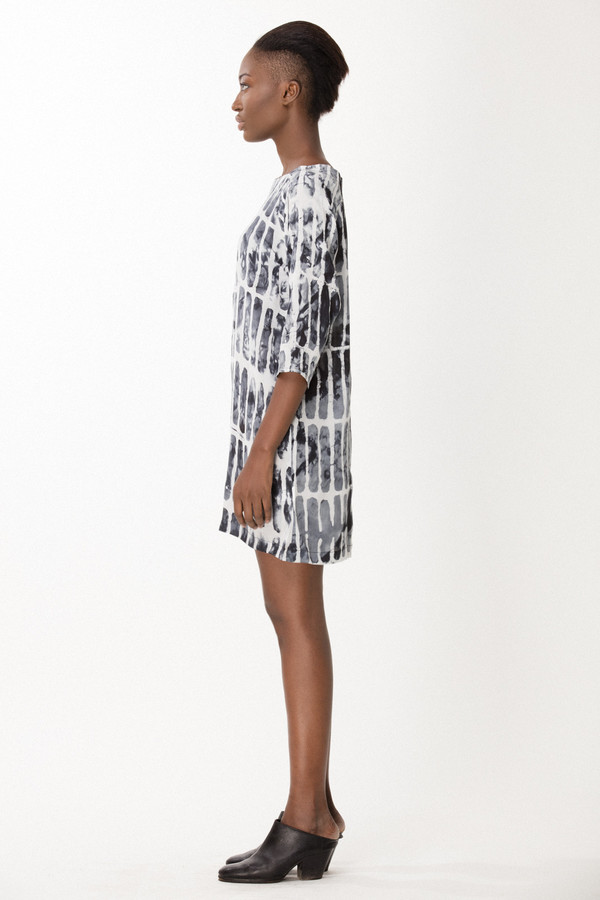 Osei-Duro Linter Dress in Black Chalk Osei-Duro Linter Dress in Black Chalk