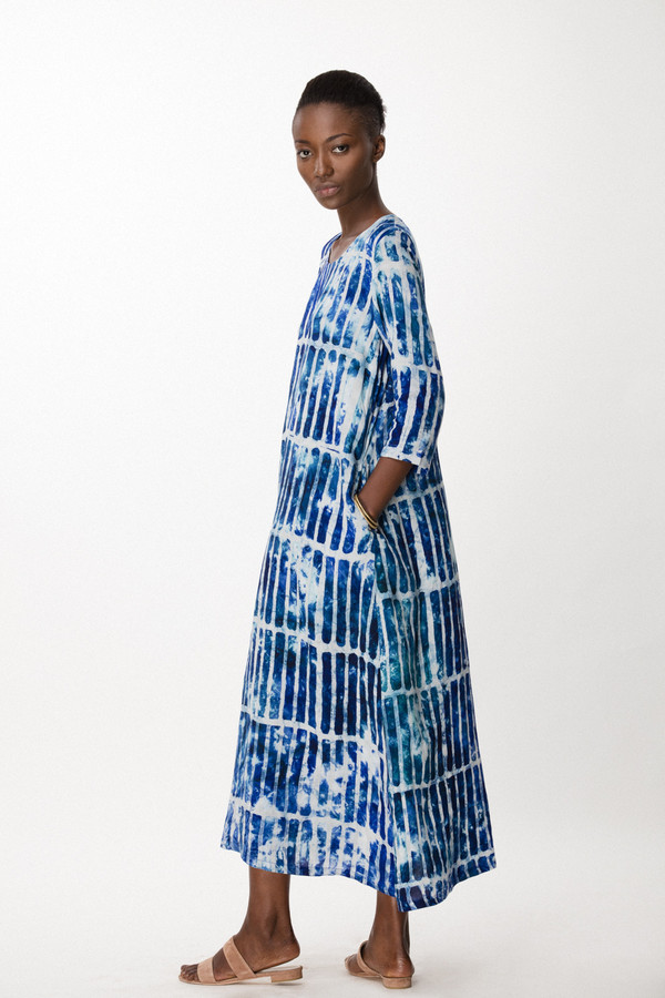 Osei-Duro Nima Dress in Marine Chalk Osei-Duro Nima Dress in Marine Chalk