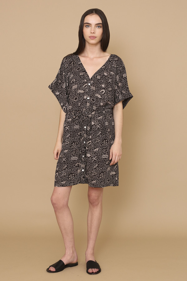 Osei-Duro Toss Kimono in Black Doodlebop Osei-Duro Toss Kimono in Black Doodlebop