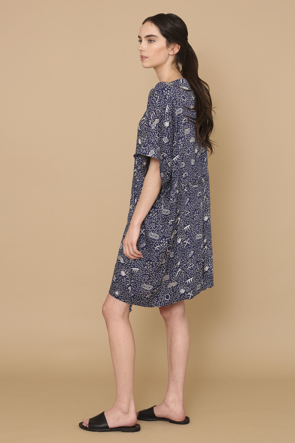 Osei-Duro Toss Kimono in Cobalt Doodlebop Osei-Duro Toss Kimono in Cobalt Doodlebop