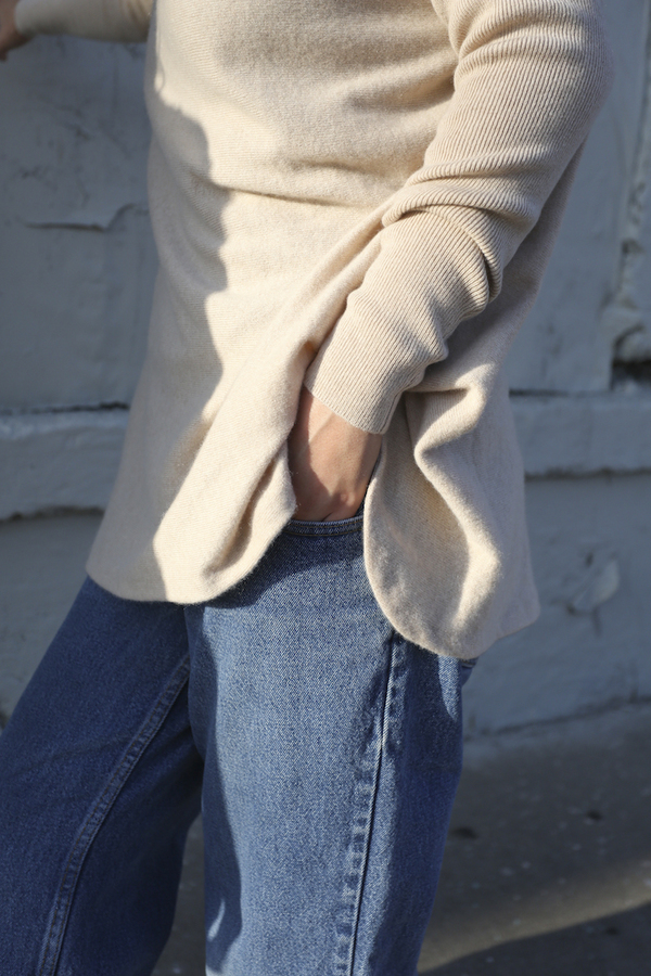 O-M Cashmere Tunic, Oat O-M Cashmere Tunic, Oat
