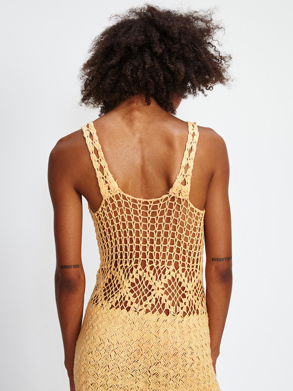Harare CROCHET LONG DRESS / TANGERINE Harare CROCHET LONG DRESS / TANGERINE