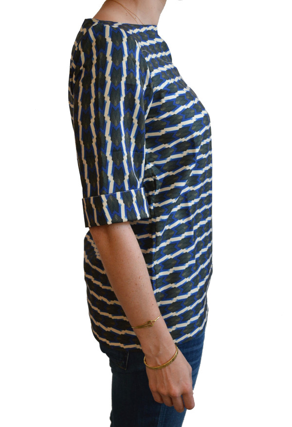 Lauren Moffatt - Blue Arrow Boatneck Top Lauren Moffatt - Blue Arrow Boatneck Top