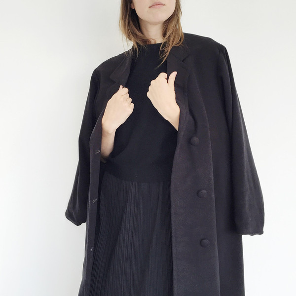 Johan Oversized Parisian Black Coat Johan Oversized Parisian Black Coat