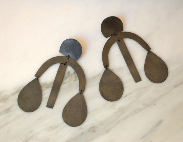 Annie Costello Brown Arc Drop Chandelier Earrings Annie Costello Brown Arc Drop Chandelier Earrings