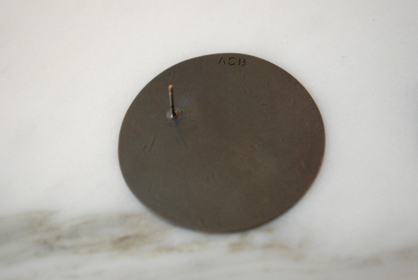 Annie Costello Brown Hammered Disc Earrings - Black or Silver Annie Costello Brown Hammered Disc Earrings - Black or Silver