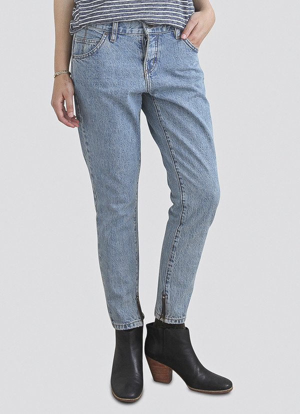 Objects Without Meaning - Boy Zip Jeans in Acid Blues Objects Without Meaning - Boy Zip Jeans in Acid Blues