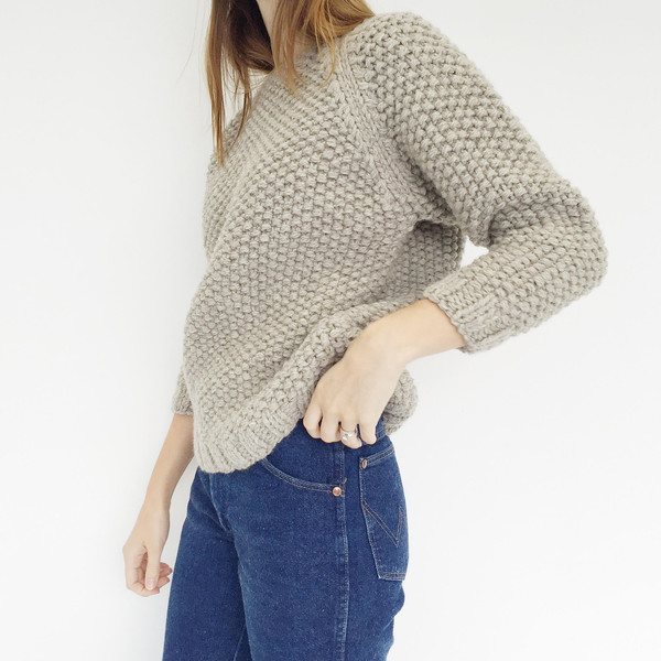 Han Starnes Light Grey Andean Sweater Han Starnes Light Grey Andean Sweater