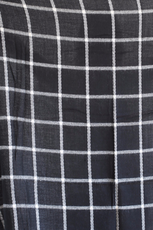 Buji Baja Windowpane Blanket Scarf Black Buji Baja Windowpane Blanket Scarf Black