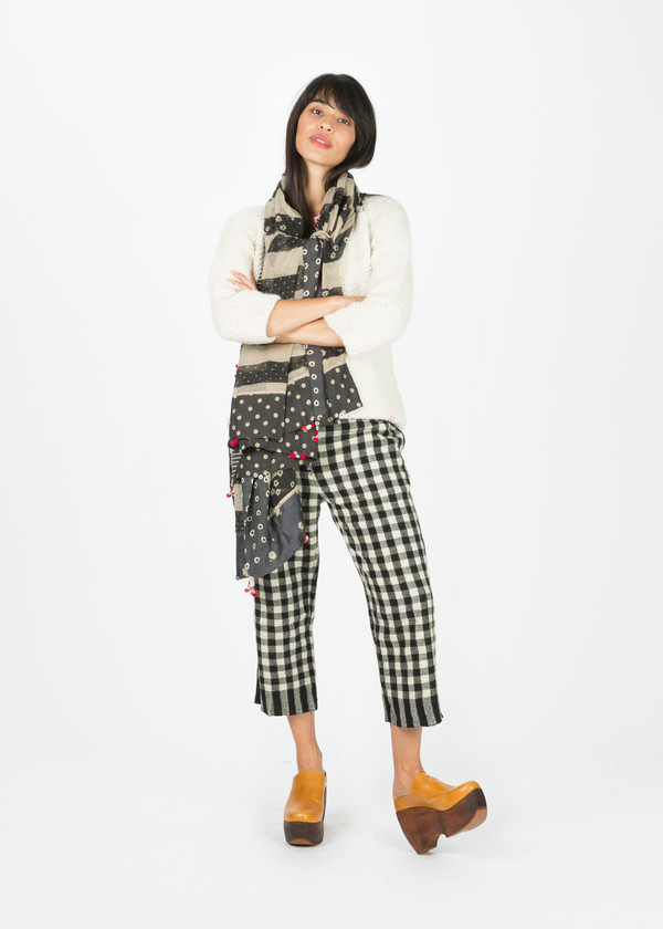 Pero Long Stripe and Poppy Scarf Pero Long Stripe and Poppy Scarf