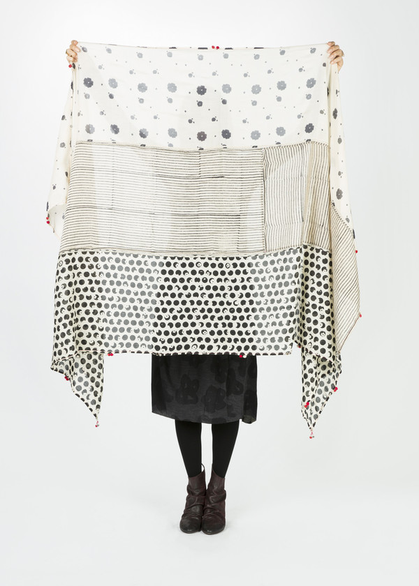 Pero Three Panel Mixed Pattern Scarf Pero Three Panel Mixed Pattern Scarf