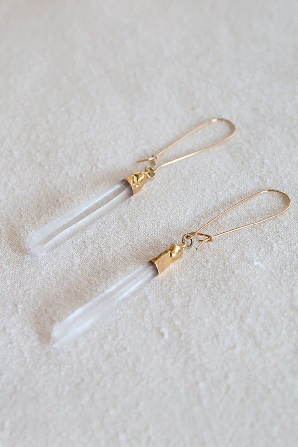 sheila b lemurian quartz earring sheila b lemurian quartz earring