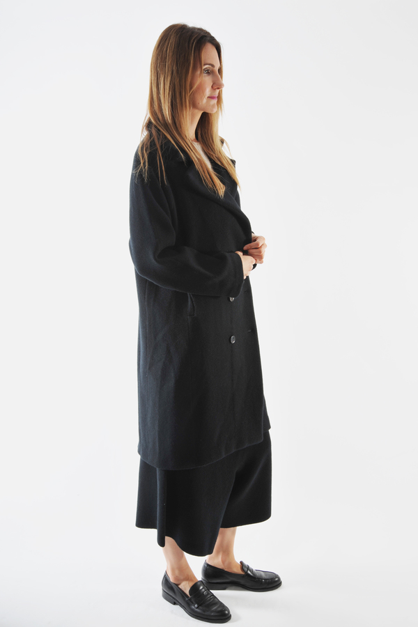Black Cashmere Martel Coat by Oyuna Black Cashmere Martel Coat by Oyuna
